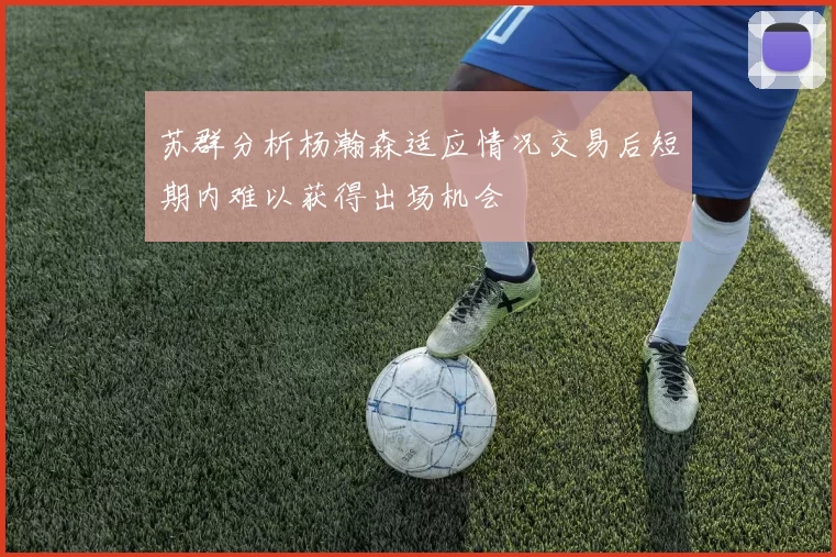 苏群分析杨瀚森适应情况交易后短期内难以获得出场机会